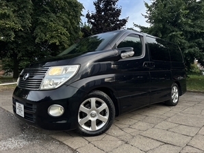 2006 NISSAN ELGRAND Black Highway Star 4WD 3 Screens 3.5L Automatic MPV Half Leather 8 Seater